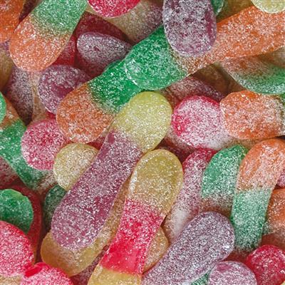 langues de chat multicolores acide